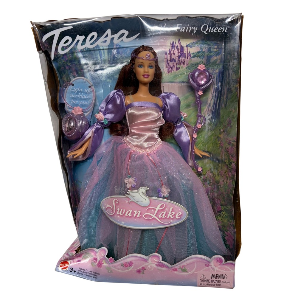 Damaged Box Mattel Teresa Barbie Swan Lake Fairy Queen Doll 2003 New In Box